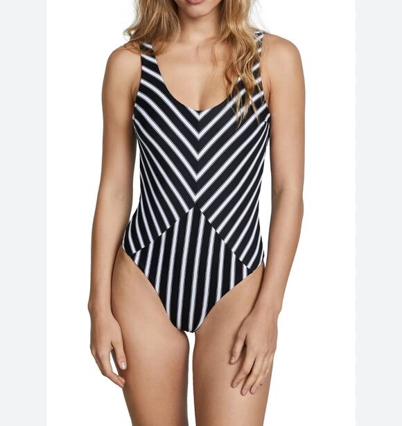 Tori Praver Other - Tori Praver Genevie Stripe One-Piece Swimsuit Size Small